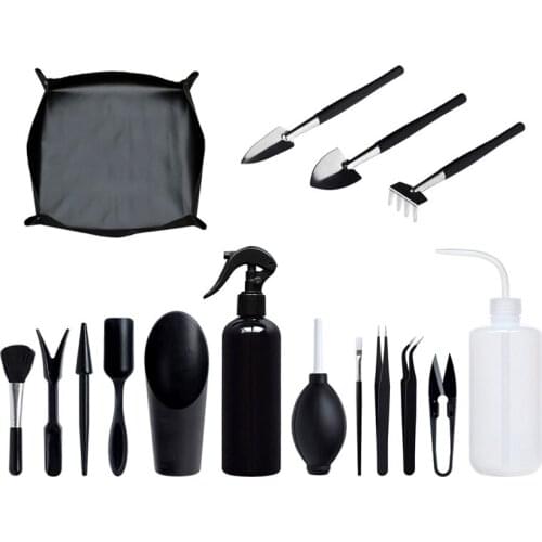 16 Pcs Succulent Plants Tools Mini Garden Hand Tools Set Transplanting Tools Miniature Planting Gardening Tool Set for Indoor Mi