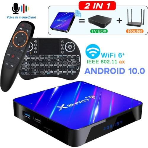 2020 Fashion Hot Android 10 tv box Apply routers function to TV box 2.4Gand5.8G Wifi 4k 3D Bluetooth Fast Set top Box