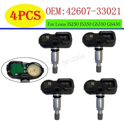 4 PCS Car For Corolla RAV4 Yaris Avalone CT200h RX350 RX450h 42607-33021 4260733021 PMV-107J TPMS Tire Pressure Sensor