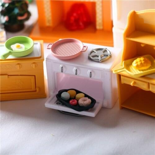 4PCS/Set 1/6 Miniature Dollhouse Mini Bakeware Baking Dish Steak Plate for Blyth OB Doll House Play Kitchen Accessories Toys