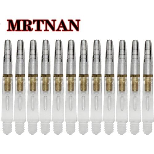 6pcs dart transparent crystal plastic rod tail rotatable dart rod dart accessories metal rod standard pole