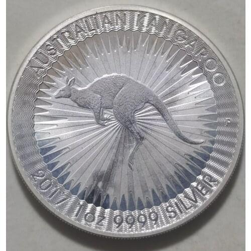 Australia One Ounce Kangaroo Silver Coin 2017 100% Real Silver Original Coins Collectible Coin