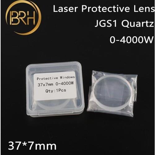 BRH10pcs/lot Protective Windows Size: 37*7mm Quartz Fused Silica Precitec/Raytools Fiber Laser P0595-58601 D37 d7 0-4000W