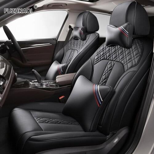 FUZHKAQI Custom Leather car seat cover For Porsche Cayman Macan panamera Cayenne Boxster Automobiles Seat Covers car seats