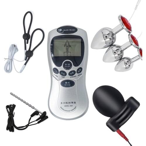 Electroshock Sex Penis Plug/Rings Electrical Stimulator Urethral Electric Buttplug Electro Shock Bdsm Toys/Torture Cockring