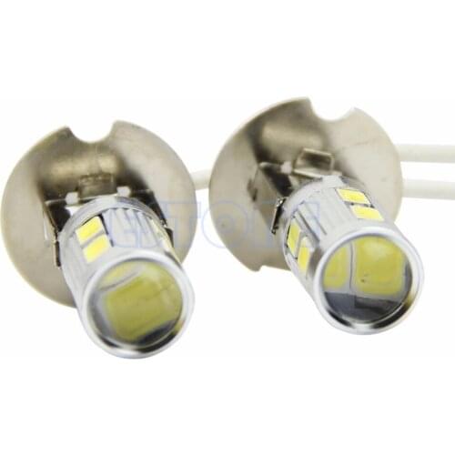 H3 White 10 LED 5630 SMD LED Car Auto Bulb Tail Turn Fog Driving Light High Beam