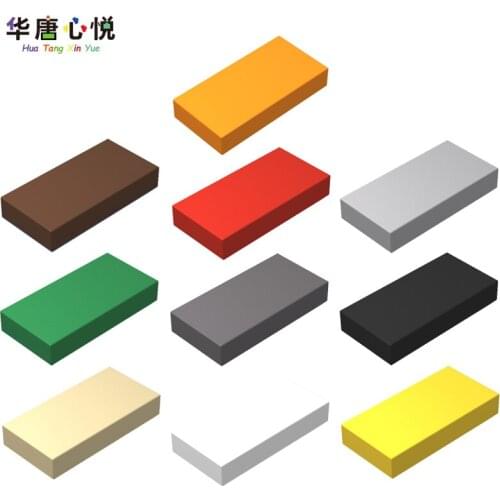 20PCS/Set 3069 MOC 1x2 Flat Tile Plate Assembles Accessories Parts Building Blocks Toys for Children Kids Gifts for Girls Boys