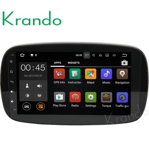 Krando 9" Android 9.0 car navigation multimedia system for Benz Smart Fortwo 2016+ audio radio gps dvd player WIFI 3G DAB