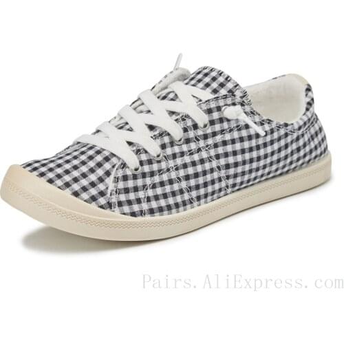 Women Casual Shoes Lace Up Canvas Loafers Soft Breathable Shoes Student Girl Lightweight Ladies Sneakers Plus 43 tenis feminino