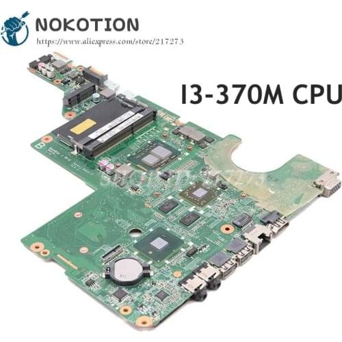NOKOTION For HP G42 CQ42 G62 CQ62 Laptop Motherboard 637584-001 DAXX1JMB8C0 I3-370M CPU DDR3 HD6370M graphics
