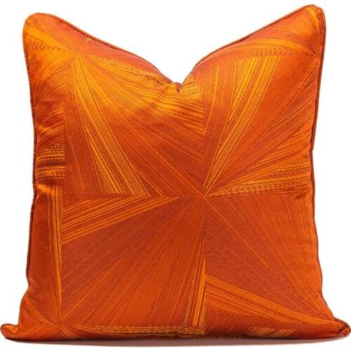 Orange pillowcase simple polyester Geometric Abstract Pattern Sofa Cover Cushion Cover Home Furnishing Car Accessories