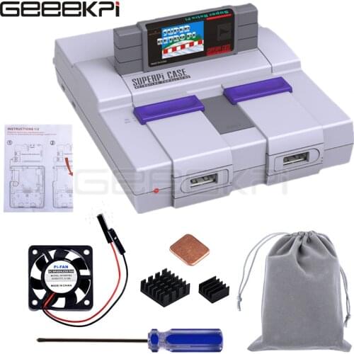GeeekPi Original Retroflag SUPERPi CASE-U NESPi Case with Optional Controller Power Adapter for Raspberry Pi 3B Plus (3B+) / 3B