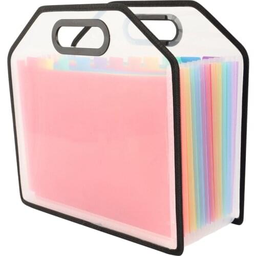 Expanding File Folder Document Organizer with Handle,Portable A4 Letter Size File Folders for Business,School or Home