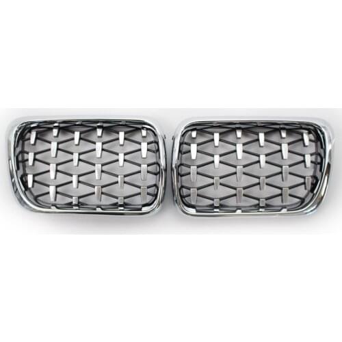 Pair of Front Grille Diamond Meteor Style Grill Fit for BMW E36 M3 3 Series 1997-99 98 51138195151, 51138195152