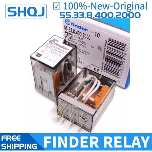 Finder relay 55.33.8.400.2000 400VAC 10A relay Brand new and original