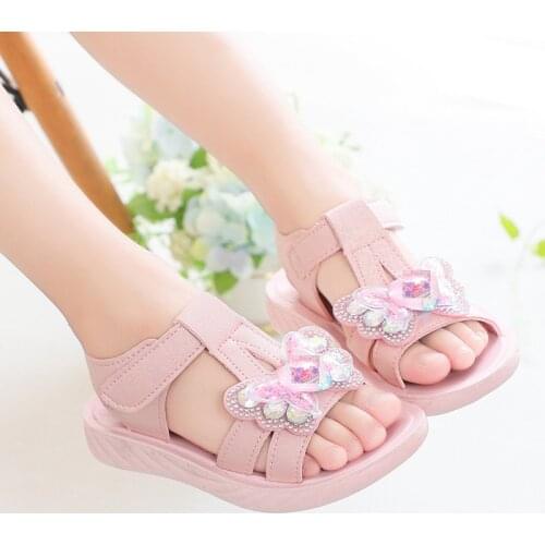 Girls' Sandals 2021 Summer New Fashion Korean Soft Soled Childrens Sandals Baby Girl Shoes