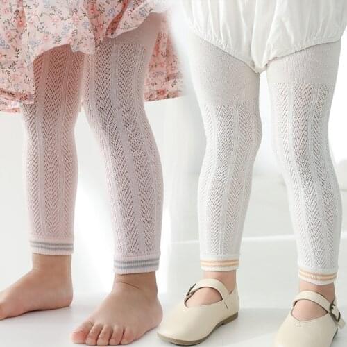 Girls' mesh mosquito pants summer cotton baby wheat ear mosquito Luokou parallel bars nine-point pants summer breathable pants