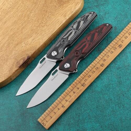 NINE THORN G10 D2 folding knife handle, with bearing, tactical knife, outdoor self-defense, for hunting, EDC tool