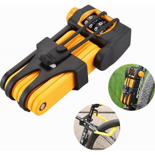 Folding Bike Lock Alloy Steel Foldable Chain Locks Security Motorcycle Anti-theft Mountain Road Bicycle Lock Anti-shear Locks