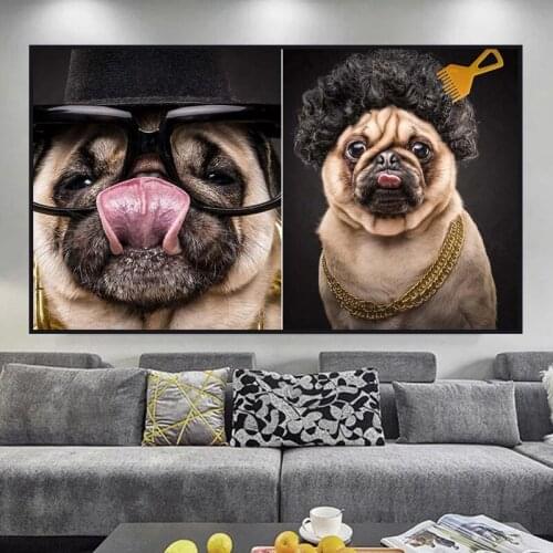 Modern Animals Canvas Paintings On The Wall Posters And Prints Colorful Dog Wall Art Canvas Pictures Room Home Decor No Frame