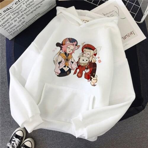 Genshin Impact Hoodies Women Harajuku Funny Cartoon Kawaii Anime Sweatshirt Unisex Winter Casual Graphic Kawaii Hoody Female