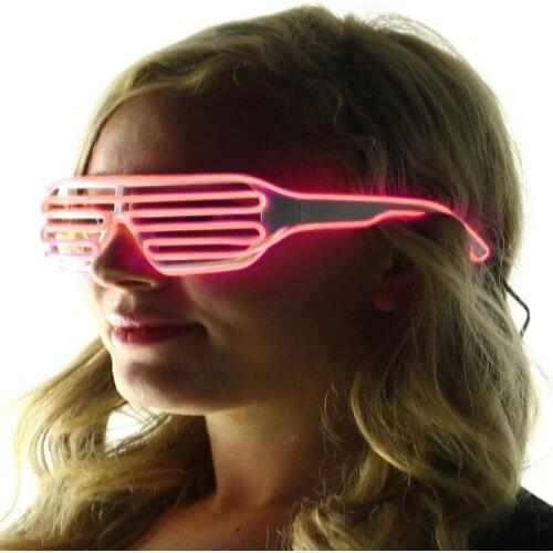 Halloween Decoration EL LED Glasses Luminous Party Lighting Colorful Glowing Classic Toys For Dance DJ Party Mask 5Z-HH046