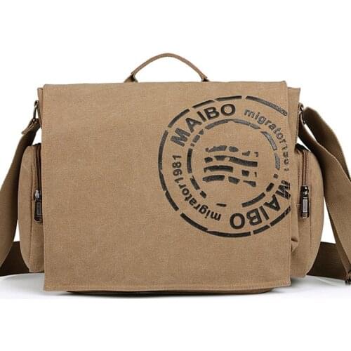 Vintage Canvas Shoulder Bag Men Multi Colors Messenger Bag Casual Canvas Men Cross Body Bags High Capacity Designer Handags