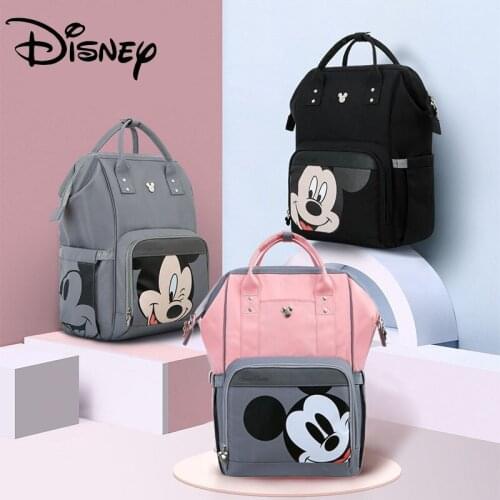Disney Classic Mickey Minnie USB Diaper Bag Backpack Baby Bag For Mommy Maternity Bag Waterproof For Baby Care Stroller Bag
