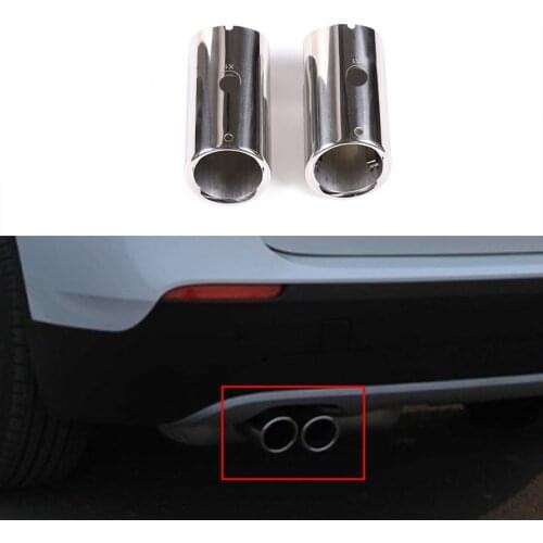 Car Exhaust Tail Muffler 304 Stainless Steel tail throat Pipes For BMW E84 2010-2013 X1 sdrive 20i Car Accessories