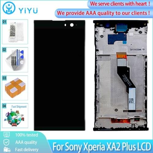 6.0" For SONY Xperia XA2 Plus LCD Display With Touch Screen Digitizer Replacement LCD For SONY Xperia XA2 Plus Display + Frame