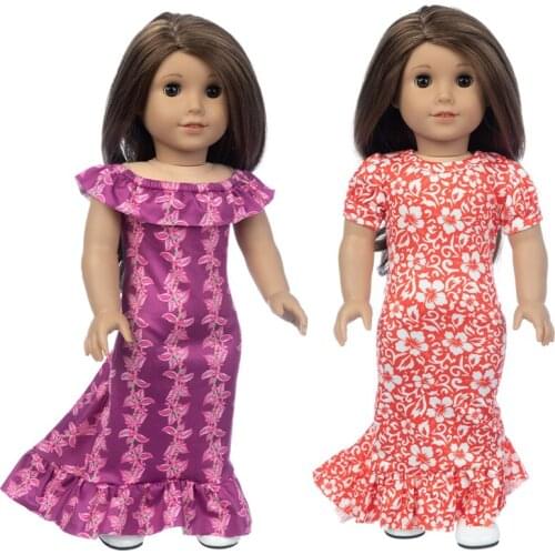 18 Inch American Og Girl Doll Clothes Party Tail Dress 17 Inch Baby Dolls Dress Baby Girl Birthday Gifts