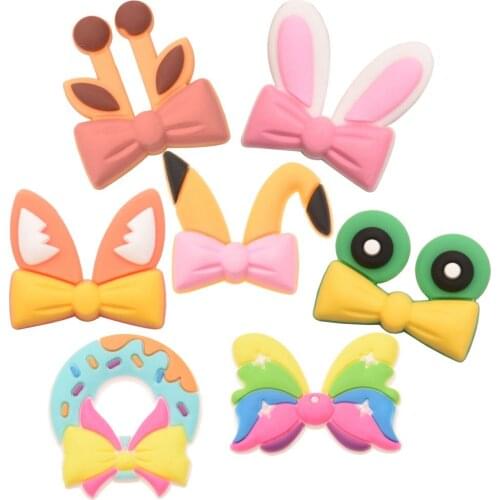 420PCS Cartoon Animal Ears Bunny Fox ears PVC Suppleis Hair Accessories for Baby Girls Hair Bows Center Cute Accessory