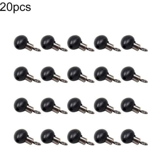 50% Hot Sale 10/20/30/40Pcs Stainless Steel Fishing Tackle Zip Slider Beads Swivels Pulley Clip Line Rigs Fishing Tool