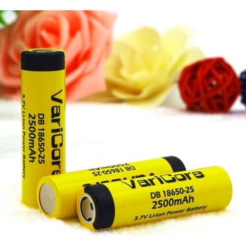 8PCS VariCore DB18650-25 Original 18650 3.6V Battery 2500mAh 20A 35A high drain battery cigarette power tools
