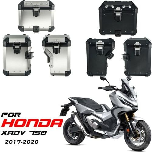 For Honda XADV750 XADV 750 2017-2021 Motorcycle Panniers Top Case Aluminum Saddlebag Rack Luggage Box Stainless Steel Bracket