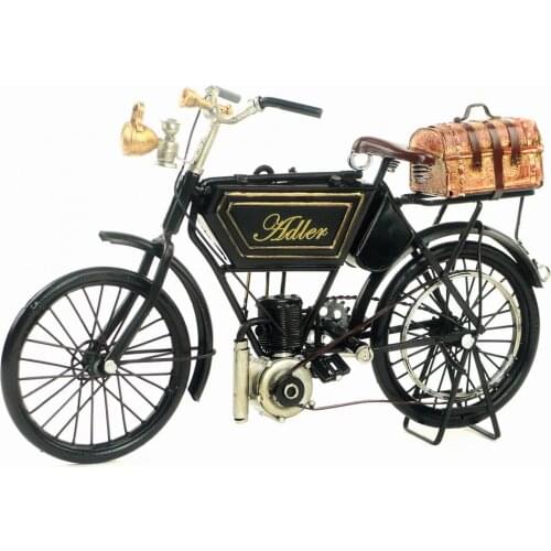 Antique classical motorcycle model retro vintage wrought metal crafts for decoration or birthday gift 1903 the Adler motorcycl