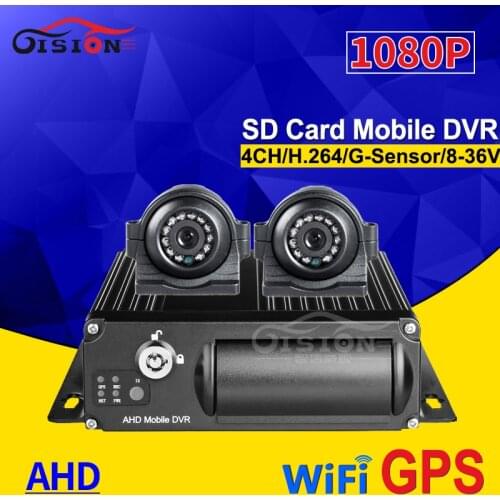 Free Ship Wifi GPS SD 4CH Vehicle Mobile Dvr Remote Monitoring G-sensor CCTV Real Time Surveillance Mdvr+Side Waterproof Cameras