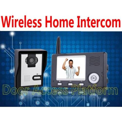 Wireless Home video Screen monitor 2.4GHz Video door phone Intercom Door ring, Door bell Door Access Control System, DC12V power