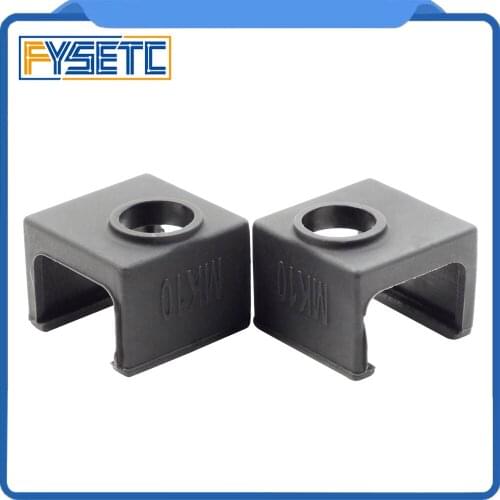 5pcs MK10 Black Silicone Sock instead Ceramic Insulation For Wanhao i3 QIDI TECH SILICONE HEATER BLOCK COVER
