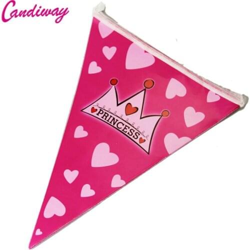 Love crown birthday cartoon paper banner banner decorative childrens Holiday Decorative Items NA043