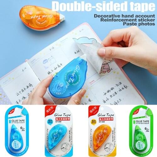 Double Sided Adhesive Roller Portable Easy to Use Scrapbook Runner Tape Roller For Office School Supplies JR Deals