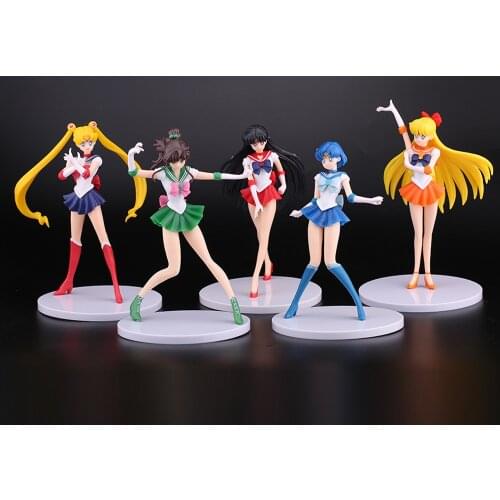 5pcs/set Anime Figures Mars Jupiter Venus 18cm Action Figures PVC Collection Model Doll Desktop Decor Toys for Children Gift