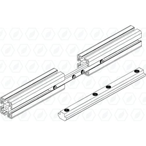 Hot Sale 4040 Aluminum Profile Connector Link Slot Btraight Groove Connection Docking Bar