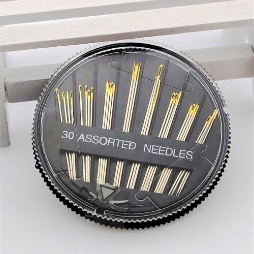 30PCS Assorted Hand Sewing Needles Embroidery Mending Craft Quilt Sew Case