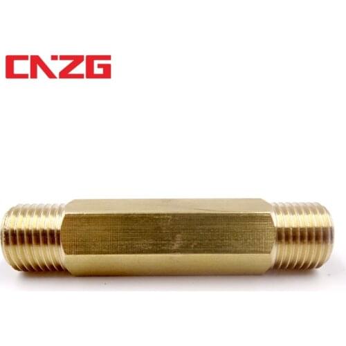 Copper External Direct Extension Pipe External Tooth threaded 1/8 1/4 3/8 1/2 3/4 Male to Male Thread Adapter