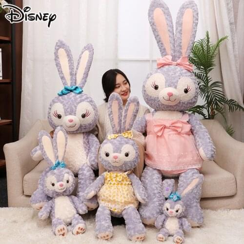 Disney Cute Stellalou Push Toys Pillow Purple Rabbit Doll Stuffed Animal Stella Lou Ballet Bunny For Girl Kid Baby Birthday Gift