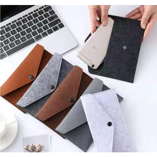 Mini Mobile Phone Pouch Bag For iPhone 4 4S 5 5S SE 6 6S 7 8 Plus X XR XS Max 11 Pro Max Case Felt Cloth Colorful Parcel Package