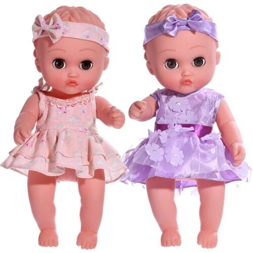 Fashion Doll Girls Toys Rebron Baby Dolls Full Body Silicone Doll Soft Skin Wear Beautiful Skirt Bebe Baby Dolls For Girls Gifts