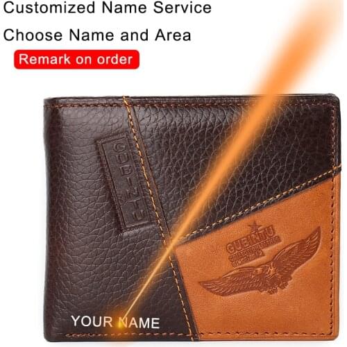 Genuine Leather Men Wallet Short Money Bag Coin Purse Small Mini Card Holder Brown Wallet Male Slim Walet Gift portafoglio uomo