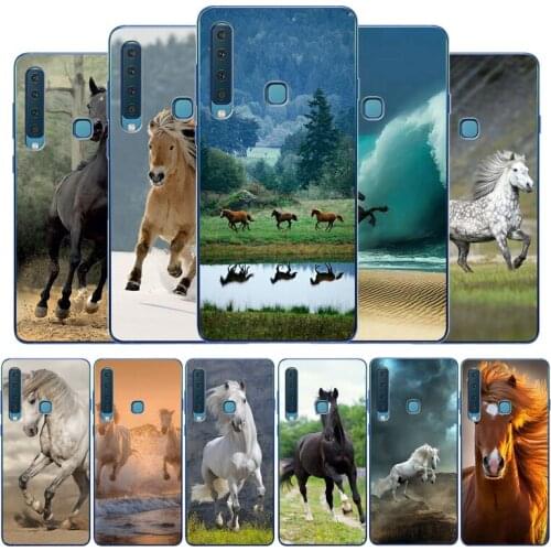 Horse Animal Running phone case For Samsung A3 A5 A6 A7 A8 A9 2016 2017 2018 A10 A20 A40 A50 A70 A80 Pro soft Back Cover